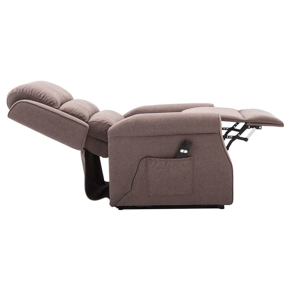 Electric Power Lift Chair for Elderly Brown Heat and Massage Recliner Chair