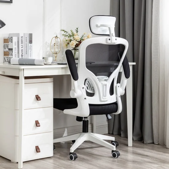 Заводские продажи: роскошное вращающееся эргономичное офисное кресло с высокой сеткой и белой сеткой белого цвета на колесиках для сотрудников