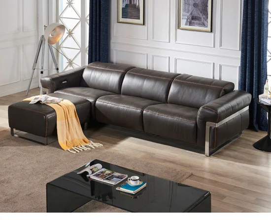 Современная лаконичная мебель для отдыха, гостиная, квартира, кожаный лифт, кушетка, диван с откидной спинкой